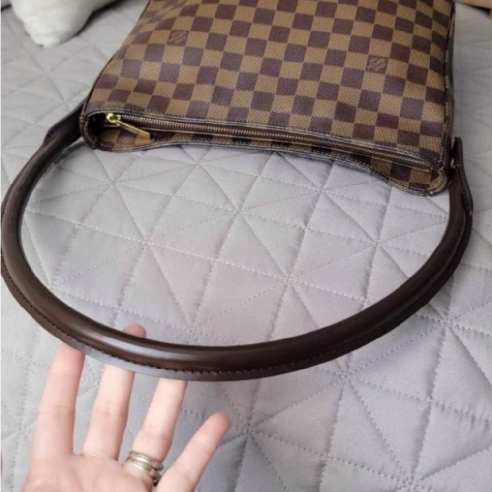 🌟 SPECIAL EDITION 🌟 LOOPING GM DAMIER EBENE LOUIS VUITTON FRENCH BAG - Picture 3 of 12